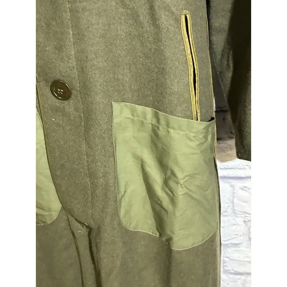 Vintage 1955 Military Wool Liner Korean War Era M-1951 Field Coat Small Long